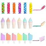 18 Stück Mini Textmarker, Mitgebsel Kindergeburtstag Süße Bonbon Textliner Stifte für Kinder...