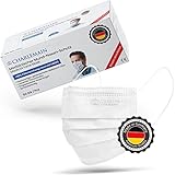 Charlemain 50x OP Masken, Made in Germany, EN 14683 Typ IIR, Medizinischer Mund-Nasen-Schutz, BFE...