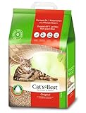 Cat’s Best Original Katzenstreu, 100% pflanzliches Katzenklumpstreu mit maximaler Saugfähigkeit...