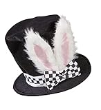 W WIDMANN MILANO Party Fashion 10021 - Zylinder mit formbaren Hasen-Ohren, Kaninchen, Wunderland,...