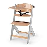 Kinderkraft Kinderhochstuhl aus Holz ENOCK 3 in 1, Niedriger Stuhl, Babystuhl, Abnehmbare...