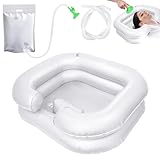 TYBYBB Haarwaschbecken für Bettlägerige, Aufblasbares Haarwaschbecken mit 1M Ablaufschlauch, Haare...