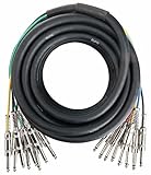 Pronomic Stage MJJ8-10 Multicore Kabel 8 x 6,3 mm Klinke mono auf 8 x 6,3 mm Klinke mono 10 m