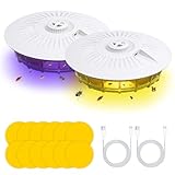 VVancha Tech 2pcs Flohfallen mit 10 Klebepads, Flohfalle für Wohnung, 4 Lichtmodi für Wohnung...