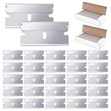 Vlecexs 200 Stück Ceranfeldschaber Klingen, Ceranfeldschaber Ersatzklingen aus Edelstahl, Schaber...