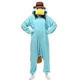 Erwachsene Unisex Pyjamas Kostüm Jumpsuit Tier Schlafanzug Fasching Cosplay Karneval, Tly117blue,...