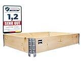 Schroth Home Hochbeet 120x80x20cm rechteckig - Palettenrahmen aus Holz - Hochbeet für Garten -...