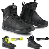 SHIMA REBEL 2.0 Motorrad Schuhe Herren Leder Wasserdicht Motorradstiefel Protektoren Sneaker...