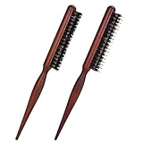 DealKits 2er Pack Haarbürste Wildschweinborsten, Toupierbürste Borsten Bürste Haarkamm zum...