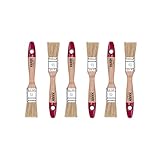 HARDY WORKING TOOLS Flachpinsel-Set 6-teilig, 6 Stück – 25 mm Breite, Malerpinsel Set mit...