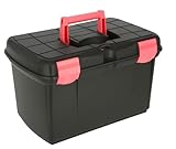 Covalliero Putzbox Arrezzo, Pflegebox, schwarz/Fuchsia, 40x25x24,5cm, Kunststoff, Reiter,...