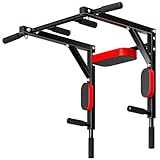 Klimmzugstange zur Wandmontage, 2-in-1-Dip-Station für Indoor-Heim-Fitnessstudio, Workout, robustes...