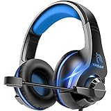 YINSAN Gaming Headset für PS4/PS5/PC/Xbox/Nintendo Switch, PS4 Kopfhörer mit Kabel und RGB Licht,...