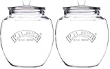 Kilner 25.742 Universal-Vorratsglas, durchsichtig, 2 Liter (Packung mit 2)