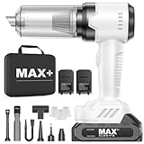 Handstaubsauger Akku, 28000PA Auto Staubsauger Stark, 2er 7500mAh Akku Handstaubsauger Kabellos, 3...