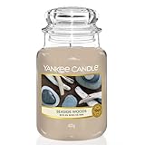 Yankee Candle Duftkerze im Glas (groß) | Seaside Woods | Brenndauer bis zu 150 Stunden