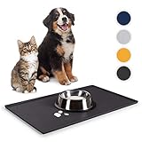 Everanimals Napfunterlage Katzen 30x50 cm - Napfunterlage Hund mit erhöhtem Rand - wasserdichte...