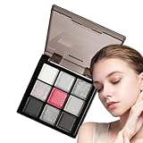 Smokey Black Smokey Eyeshadow Palette | Smokey Matt Glitter Lidschatten Palette 9 Farben Mix High...
