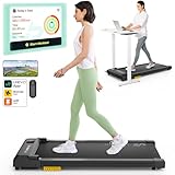 UREVO Smart Walking Pad, kompaktes Laufband unter Schreibtisch mit doppelter Stoßdämpfung,...