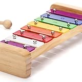 SCHMETTERLINE Holz-Glockenspiel Set mit Holzschlägeln & Notenheft inkl. - Musikinstrument für...