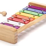 SCHMETTERLINE | Harmonisches Xylophon für Kinder aus Holz mit Notenheft | Glockenspiel und...