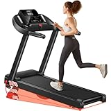 UMAY Laufband Für Zuhause Klappbar 14km/h,Laufbänder 3.0PS/2200W mit Herzfrequenzmonitor, APP und...