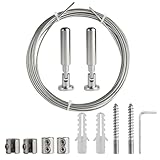 10m Wandhalterung SetEdelstahl Vorhangdraht,Spanndraht,Spannseil,Seilspanngarnitur...