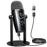 XZL Mikrofon für PC und Telefon, USB Mikrofon für Gaming, Streaming, Podcasts, YouTube,...