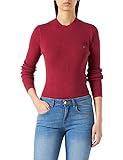 Tommy Jeans Damen Tjw Essential Rib Sweater Pullover, Cranberry Crush, M