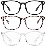 CCVOO 3 pack Lesebrille für damen und herren mit blaulichtfilter - Augenoptik Brille Lesehilfe für...
