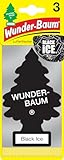 WUNDER-BAUM Auto-Lufterfrischer I Anhänger für langanhaltenden Duft im Auto oder zu Hause I Black...