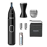 Philips NT5650/16 Nasenhaartrimmer, Serie 5000, wasserdicht, mit Präzisionstrimmer Schwarz