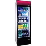 ZORRO - Getränkekühlschrank ZK 380 Liter mit Werbetafel - weiß/schwarz - Flaschenkühlschrank -...