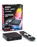 STRONG SRT420 4K Streaming Box Android TV Mit Ethernet-Port, DVB-T2, 2GB RAM + 16GB Speicher,...