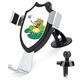 Happy Green Frogs Cartoon-Figuren-Set auf weißem Kfz-Handyhalterung, freihändige Handyhalterung,...