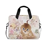 337 Kleines Tabby-Kätzchen Und Blumen Butterfy Laptoptasche Universal Laptop Sleeve Case Bag...