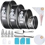 Gymdin 139 Teilig Springform Set - Antihaftbeschichtete, 4 Kuchenform (11/18/23/26cm) + Zubehör zum...