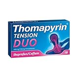 Thomapyrin TENSION DUO bei Kopfschmerzen, mit Ibuprofen und Coffein, 18 St, Kopfschmerztabletten