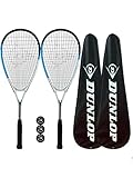 Dunlop Biotec Ti Squashschläger (Verschiedene Optionen) (2 x Squashschläger + 3 Squashbälle)