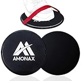 Amonax Gleitscheiben Fitness Doppelseitige Slider-Übung core Fitness Scheibe Gym Gliding Discs für...