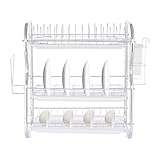 Über der Spüle Geschirr - Abtropfgestell - 2 Ebenen Abtropfgestell mit Abtropfset |...