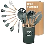 Küchenhelfer Set Silikon, 8-teiliges Silikon Kochutensilien Kochbesteck Set - Küchen Zubehör mit...