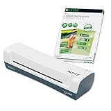 Leitz Set iLAM Home A4 Laminiergerät + Heißlaminierfolien A4 80 mic im 100er Pack, Laminiergerät...