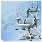 HZTEC Gaming Stuhl Gamer Stuhl E-Sport-Gamer-Stühle aus PU-Leder mit einziehbarer Fußstütze und...