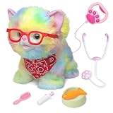 YH YUHUNG Katzenspielzeug Kinder, Plüschkatze mit Funktion mit Sound, Arztkoffer Kinder ab 3-8...