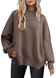 Tincini Pullover Damen Strickpullover Winter Rundhals Pulli Herbst Lose Sweatshirt Warm Fledermaus...