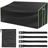 Gartenbank Abdeckung 3 Sitzer 201x110x64/80cm Abdeckung Gartensofa 210D Oxford-Gewebe mit Kordelzug...