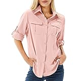 yeyity Hemd Damen UPF 50+ UV Schutz Langarmshirt Damen Outdoor Schnelltrocknend Sommer Shirts Safari...