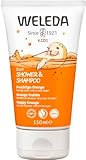 WELEDA Bio Kids 2in1 Shower & Shampoo Fruchtige Orange, Naturkosmetik Duschgel und Bodylotion zur...