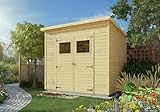 Alpholz Gerätehaus Mollie 251x199 cm Fichtenholz 14 mm Wandstärke Pultdach Holzhaus mit...